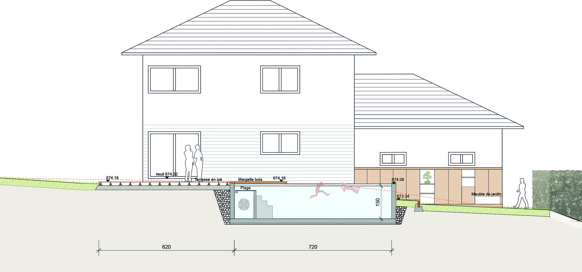 Echo-jardin privé-aménagement-terrasse-piscine-plantation