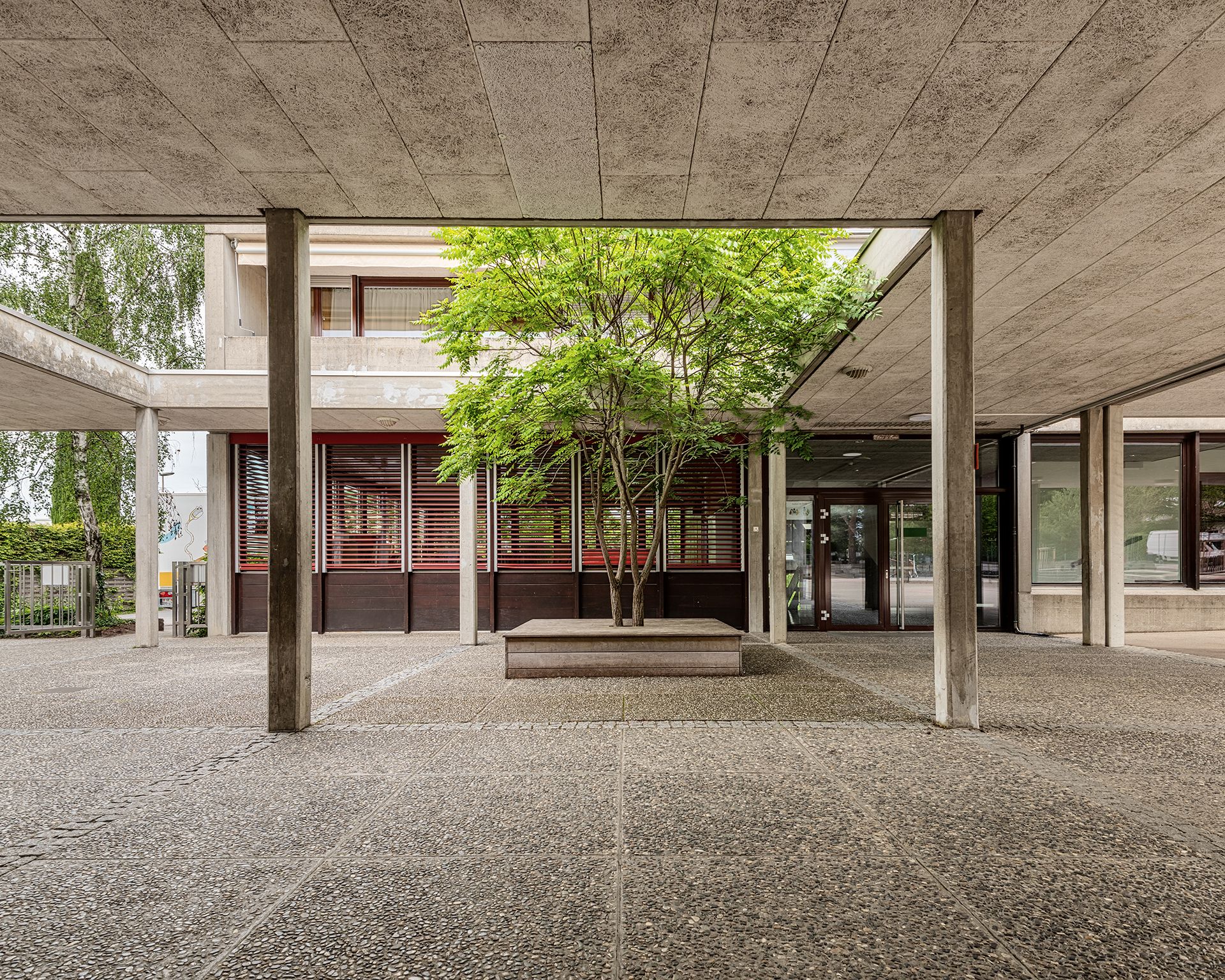 Echo_paysage_espace public_préau école_Collonge-Bellerive_jeux_plantation_gradin